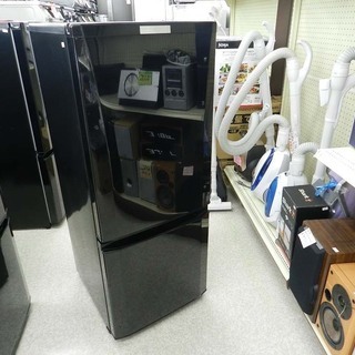 MITSUBISHI 2ドア冷蔵庫 146L 2017年製 MR-P15A-B ブラック/黒