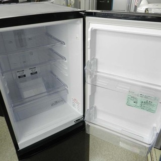 MITSUBISHI 2ドア冷蔵庫 146L 2017年製 MR-P15A-B ブラック/黒