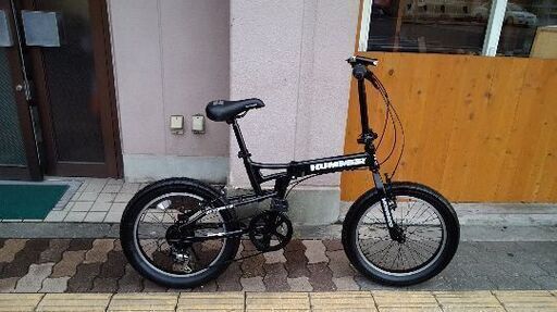 美品☆HUMMER  FATｰBIKE 20吋折り畳み自転車 外装6段/ブラック