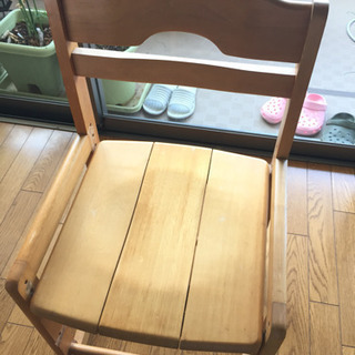 決まりました。椅子 木製 チェアー 高さ調整できる 学習イス