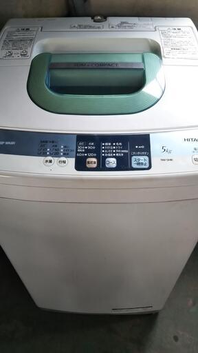 全自動洗濯機　５ｋｇ　日立　コンパクトサイズ