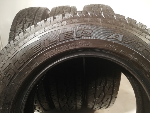 ジムニー 175/80R16 新品同様 DUELER A/T ブリヂストン イボ付 4本