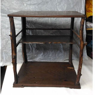 c154 木製 煎茶棚 棚 煎茶飾り 煎茶道具 桑 竹 自然木 天然木