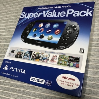 値下有】PSVita Super Value Pack PCHJ-10019 クリスタルブラック 本体