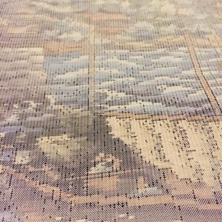 都喜ヱ門 白 大島紬 南蛮船