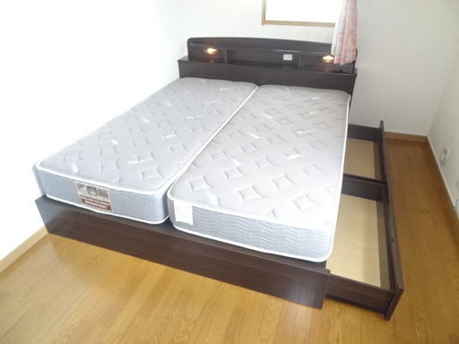 ニトリキングサイズベッド宮付引取り限定 Kobe Nono 三田のベッド ダブルベッド の中古あげます 譲ります ジモティーで不用品の処分