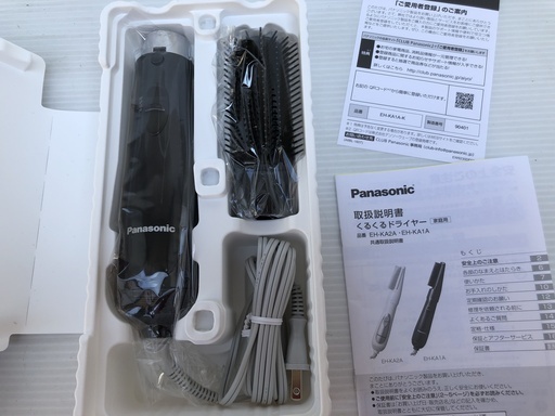 新品パナソニック カールドライヤー くるくるドライヤー 黒 Eh Ka1a K