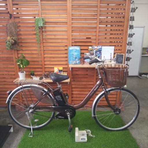 中古 電動自転車 パナソニック ビビライト ブラウン