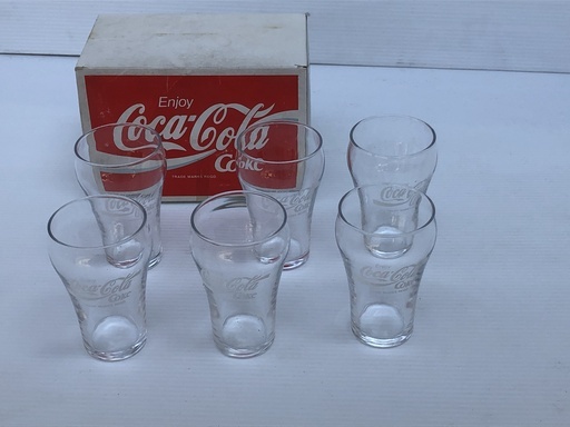 未使用　かなり古い　コカコーラのグラス6個セット　箱付きビィンテージ