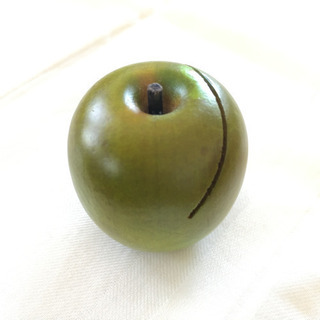 リンゴ型ペーパースタンド　グリーン