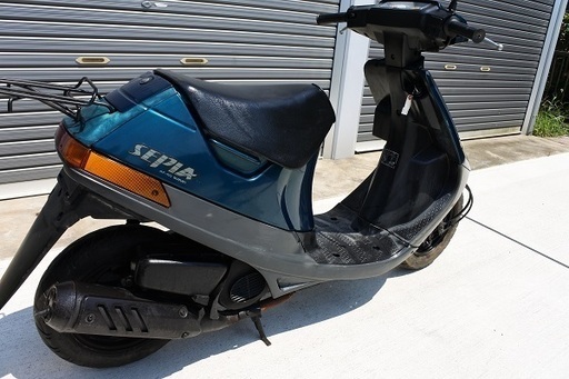旧車！スズキ・セピア 80年代後半の2ストスクーター！外装まあまあキレイ 仕上げ、カスタムベースに！！
