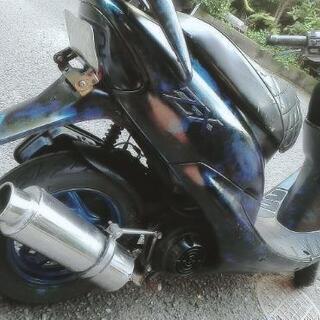 原付き、塗装屋仕様ラップ塗装、