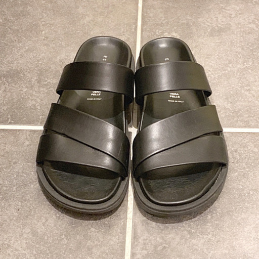 Estnation メンズ革サンダルイタリア製定価2万円 4000円 まりこ 東山の靴 サンダル の中古あげます 譲ります ジモティーで不用品の処分