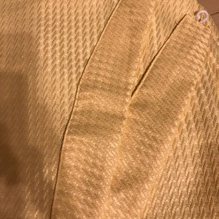 コーナン 薄黄色の二枚組カーテン