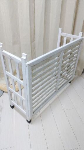 木製エアコンカバー　白