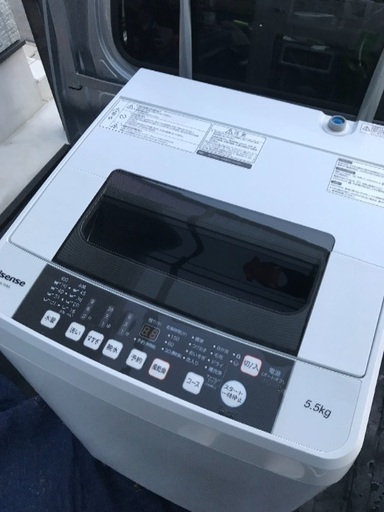 取引中高年式2017年製ハイセンス全自動洗濯機容量5.5キロ美品。千葉県内配送無料。設置無料。