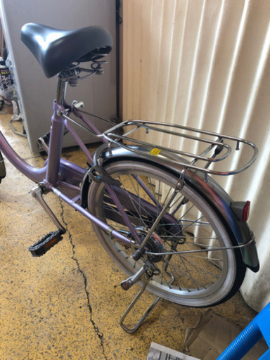 DCMブランド ほぼ新品 自転車 ママチャリ 20インチ パープル色