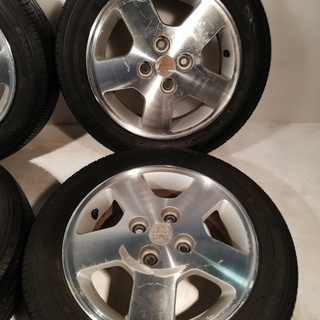 155/65R14 ノーマルタイヤ　14x4.5 4-100 +46 三菱純正　４本セット　