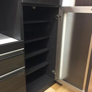 三幸ジャパン 1枚扉ミドルレンジボード ダークブラウン×ホワイト