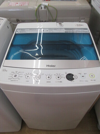 ハイアール　洗濯機　JW-C55A（W）　5.5kg　2019年式