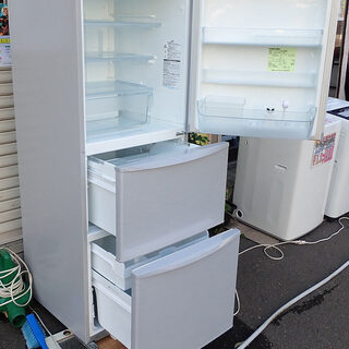 札幌市 東芝 340L 冷蔵庫 2013年製 GR-34ZY 自動製氷付 サイズ約：幅600×高さ1608×奥行684mm 中古