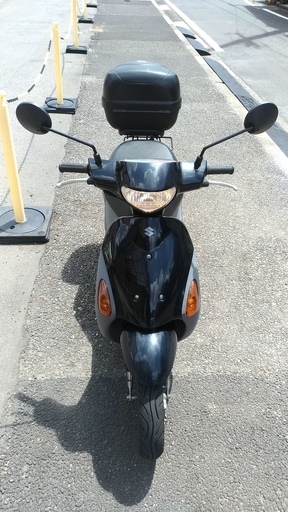 美車　スズキ レッツ４  人気の黒☆リアボックス付き♪ 美車 スズキ レッツ4 人気の黒☆リアボックス付き♪