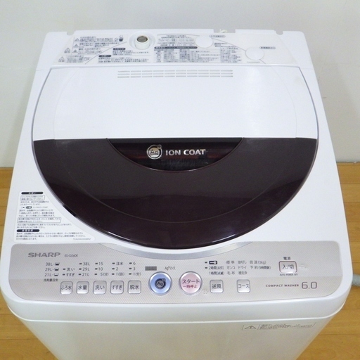 シャープ/SHARP 2010年製 6kg 洗濯機 ES-GE60K-T　/SL2