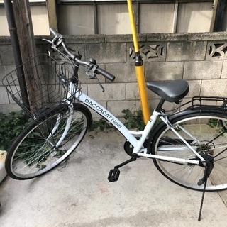 27型ギア付き自転車白売ります