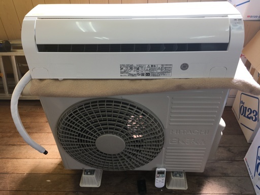 美品　2018年製　日立/HITACHI　ルームエアコン　冷房　白くまくん　冷房～17畳　4.0kW　単相200V　RAS-A40F2(W)　引取限定　神戸市西区