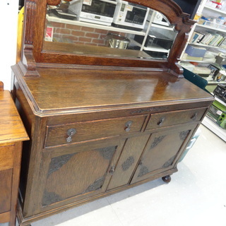 モノ市場東海店 アンティーク ミラー付きサイドボード