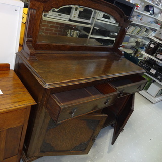 モノ市場東海店 アンティーク ミラー付きサイドボード