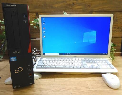 9999円★【i3 win10 液晶セット】富士通 デスクトップ★D551/G i3 3240 3.40Ghz/メモリ4GB/HDD250GB 本体、20インチ液晶、一式セット