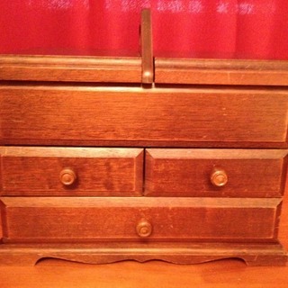 裁縫箱　レトロ　木製　中古