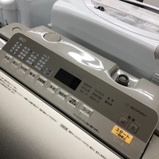 Panasonic 2018年 8.0kg 洗濯機 奥パネル式で使いやすい！