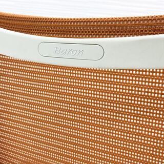 バロンチェア オカムラ 中古 バロン ホワイトボディ オレンジ クッション 中古オフィス家具 CP85DW-FDF8