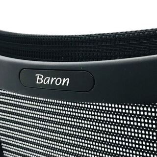 バロンチェア 中古 オカムラ バロン ブラック 可動肘 ハイバック シルバーフレーム メッシュ 中古オフィス家具