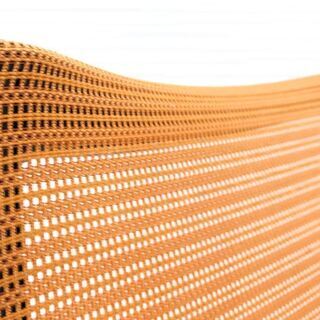 バロンチェア 中古 オカムラ バロン ポリッシュフレーム オレンジ クッション ハイバック 中古オフィス家具 OAチェア