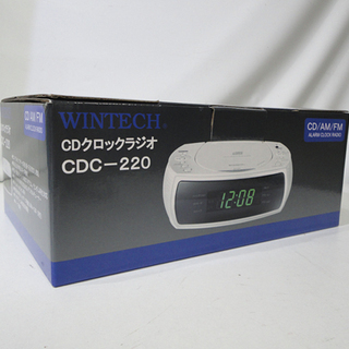新品 WINTECH CDクロックラジオ CDC-220　アラー...