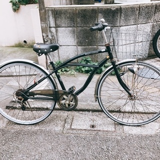 スタイリッシュ自転車(ブラック)| 身長155cm-185cm対応