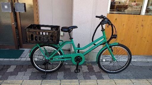美品☆BRIDGESTONE GREENLABEL 22吋小径車 内装3段/点灯虫/グリーン