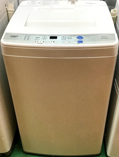 【送料無料・設置無料サービス有り】洗濯機 2016年製 AQUA AQW-S45D 中古