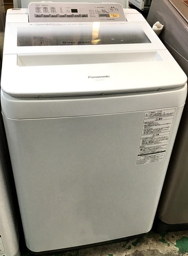 【送料無料・設置無料】洗濯機 2016年製 Panasonic NA-FA80H3 中古