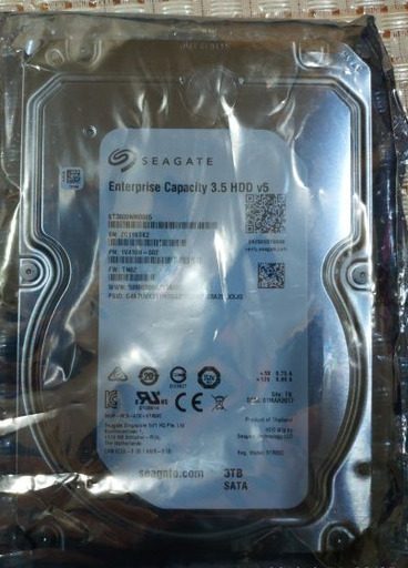 Seagateエンタープライズ HDD3TB SATA600 7200 (新品、未使用） 値下げです