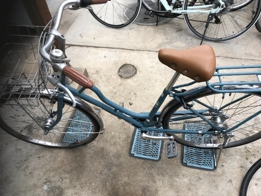 26型ブリジストン3段ギア付自転車水色