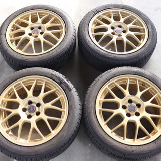 スバル純正STI/BBS鍛造205/50R17ほぼ新品 タイヤホイールセット4本◇鍛造