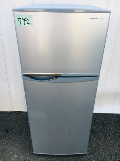 742番 SHARP✨ ノンフロン冷凍冷蔵庫❄️SJ-H12W-S‼️
