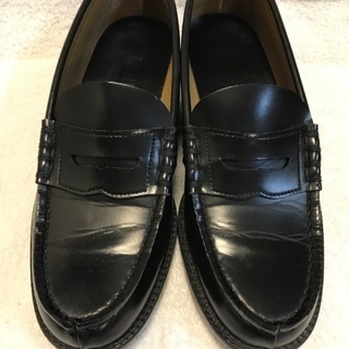 靴　ローファー  HARUTA  24.5 ブラック メンズ6550