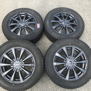 社外ホイール付き 4本セット 215/60r16 YOKOHAMA iceGUARD iG30plus 2014年製 深溝 16X6.5J ET53 5X114.3 美品 管理番号81101