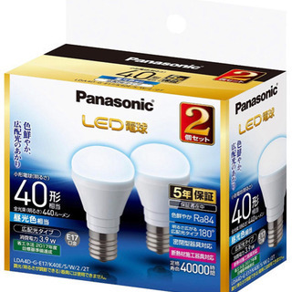 Panasonic パナソニック LED電球 E17口金 電球4...