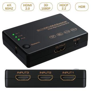HDMI切替器 HDMI分配器 3入力/1出力 4K+3D 